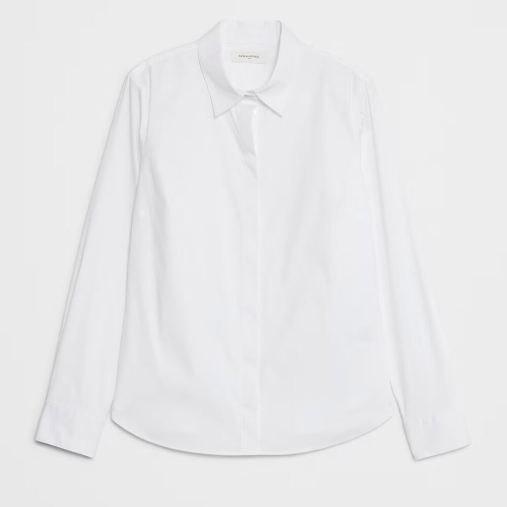 NWT Banana Republic Factory Easy Care Tailored Shirt - Size 4